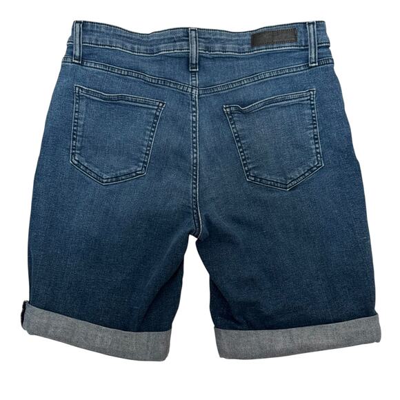 DKNY Bermuda Denim Shorts | Mid Rise Stretch Jean Shorts | Size 10 - Picture 2 of 9